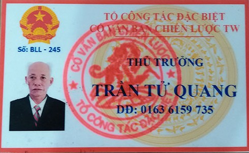 Phát hiện đối tượng mạo nhận thành viên Ban Chiến lược Trung ương - ảnh 3