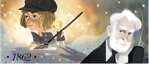 Victor Hugo cùng các tác phẩm nổi tiếng được Google kỷ niệm - ảnh 1