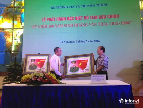 Phát hành đặc biệt bộ tem về Đại tướng Hoàng Văn Thái - ảnh 3