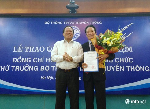 Trao Quyết định bổ nhiệm Thứ trưởng Bộ TT&TT Hoàng Vĩnh Bảo - ảnh 1