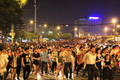 Người Sài Gòn háo hức xem pháo hoa đêm 30/4 - ảnh 19