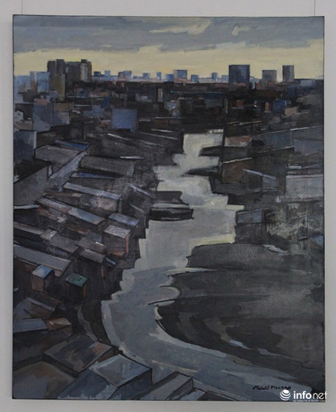 Nhà xập xệ mấp mé kênh Sài Gòn dưới con mắt họa sĩ nước ngoài - ảnh 5