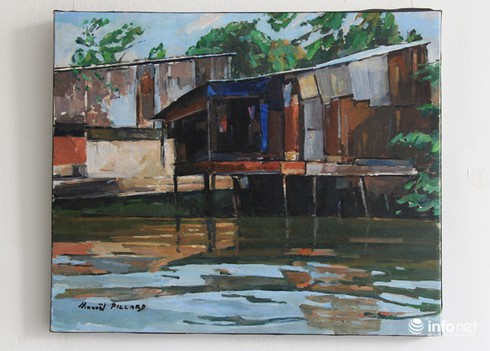 Nhà xập xệ mấp mé kênh Sài Gòn dưới con mắt họa sĩ nước ngoài - ảnh 12