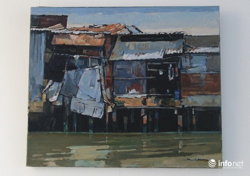 Nhà xập xệ mấp mé kênh Sài Gòn dưới con mắt họa sĩ nước ngoài - ảnh 9