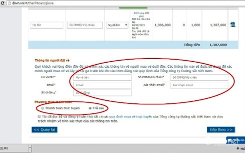 Cách mua vé tàu Tết qua mạng Internet - ảnh 8