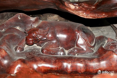 Ngắm bộ bàn ghế gốc gỗ sao chạm 12 con giáp lớn nhất nước - ảnh 6