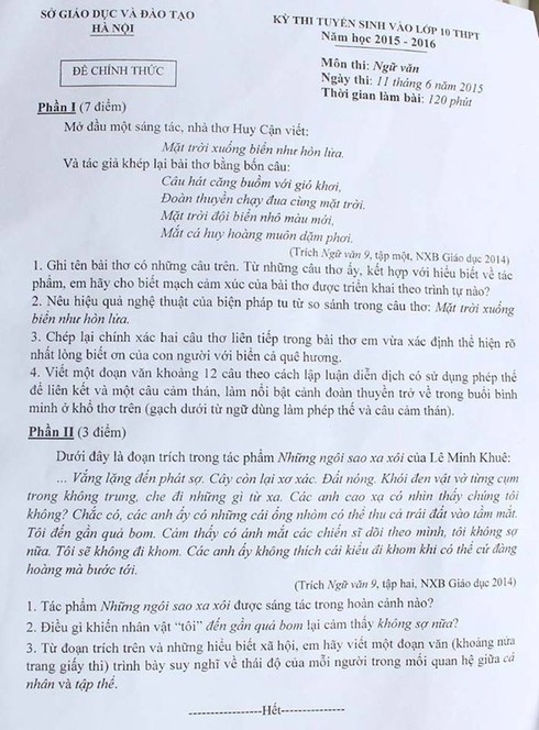 Thi Ngữ văn lớp 10: Quốc ca Việt Nam, biển đảo vào đề thi - ảnh 4