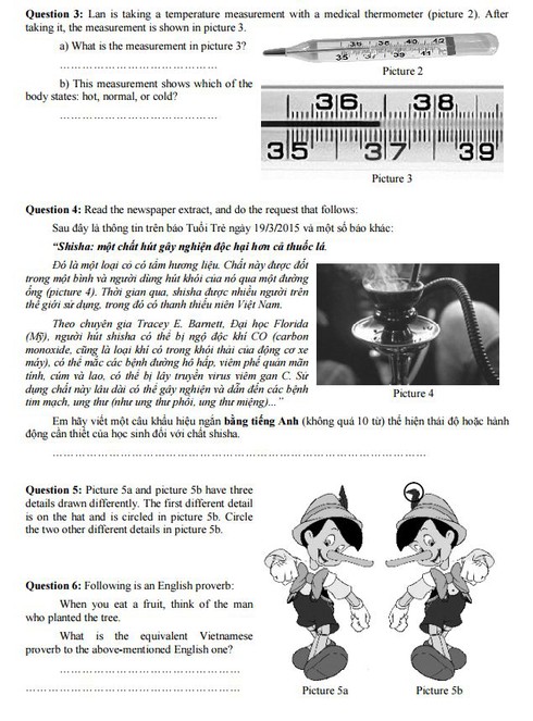 Đáp án bài khảo sát lớp 6 Trường THPT Trần Đại Nghĩa - ảnh 7