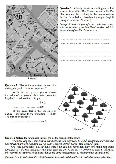 Đáp án bài khảo sát lớp 6 Trường THPT Trần Đại Nghĩa - ảnh 8