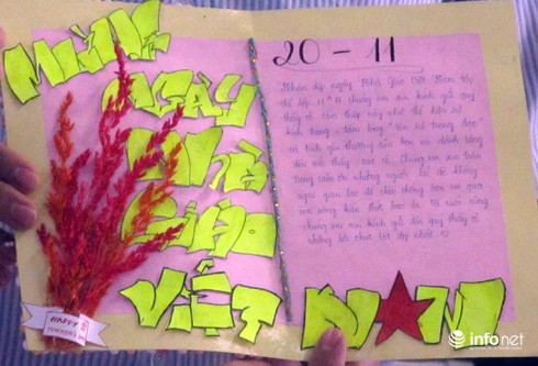 Xúc động những tấm thiệp handmade tri ân thầy cô - ảnh 11