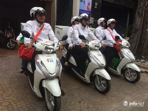 TP.HCM: Lần đầu tiên sử dụng mô tô làm phương tiện cấp cứu - ảnh 1