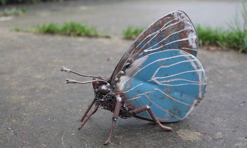 Ngắm những con vật tuyệt đẹp làm từ mảnh ghép phế liệu - ảnh 6