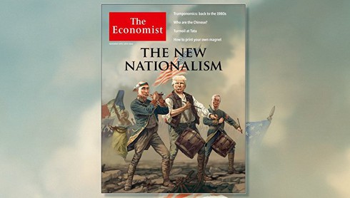 Tranh biếm họa Putin, Trump và Le Pen lên bìa báo Anh - ảnh 1