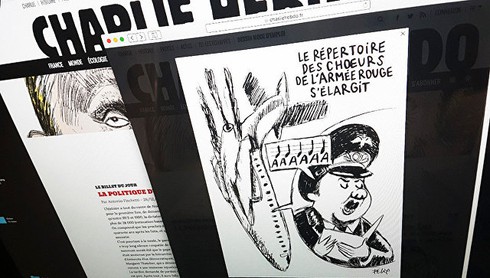 Nga: Tranh biếm họa máy bay TU-154 của Charlie Hebdo là một
