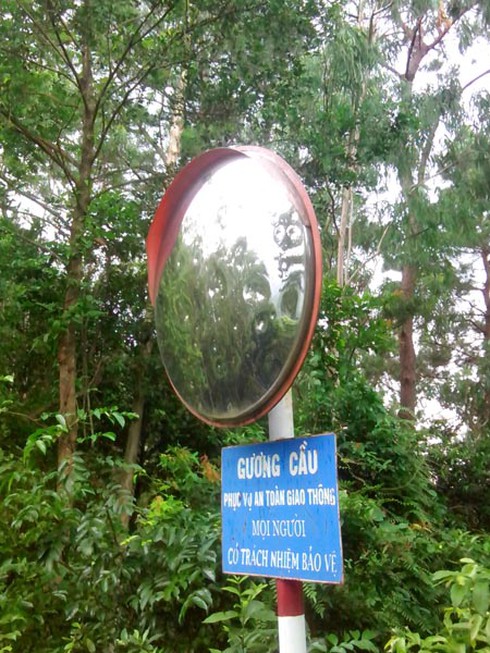 Gương cầu đường lên Tam Đảo bị phá hoại nghiêm trọng - ảnh 5