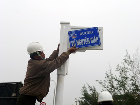 Đà Nẵng chính thức lắp bảng tên đường Võ Nguyên Giáp - ảnh 7