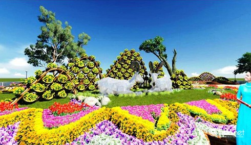 Đà Nẵng: Đặc sắc “vườn hoa” Bạch Đằng đón Tết Ất Mùi 2015 - ảnh 1