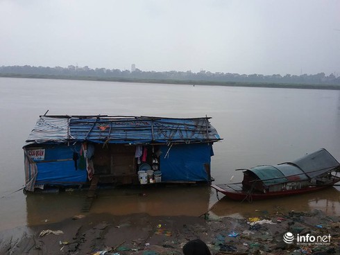Dân Làng Chài trôi nổi mùa nước lũ sông Hồng - ảnh 1