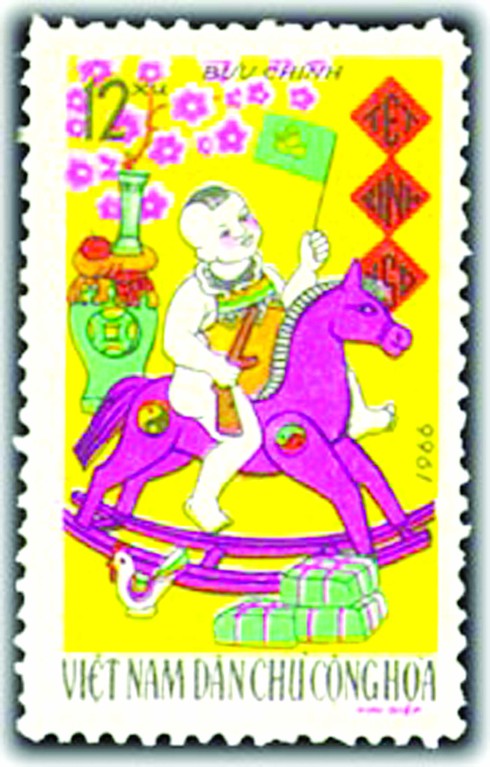 Dấu ấn văn hóa Việt trên tem Tết năm Ngọ - ảnh 4