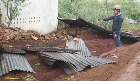 Gia Lai: Mưa đá kèm lốc xoáy khiến nhiều nhà tốc mái, cây đổ ngổn ngang - ảnh 4