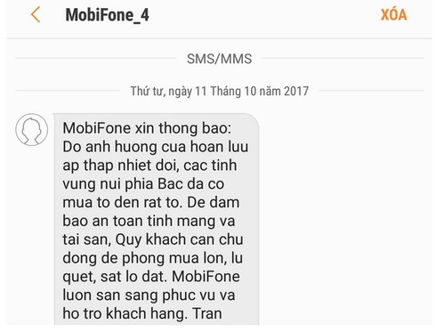MobiFone chủ động ứng phó với diễn biến của áp thấp nhiệt đới, nhắn tin hỗ trợ người dân vùng bão lũ - ảnh 6
