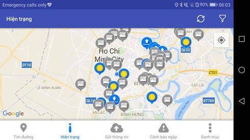 TP.HCM cập nhật tình hình ngập qua ứng dụng trên smartphone - ảnh 1
