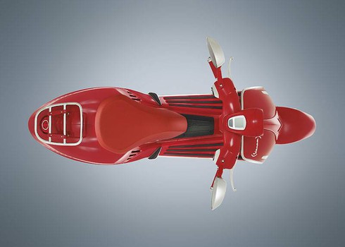 Cận cảnh Vespa đỏ giá hơn 400 triệu đồng - ảnh 3