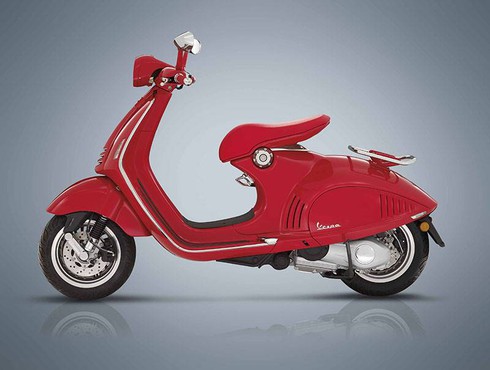 Cận cảnh Vespa đỏ giá hơn 400 triệu đồng - ảnh 1