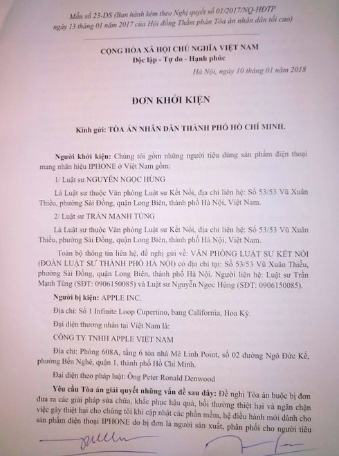 Việt Nam tập hợp đơn kiện Apple vì làm chậm iphone - ảnh 1