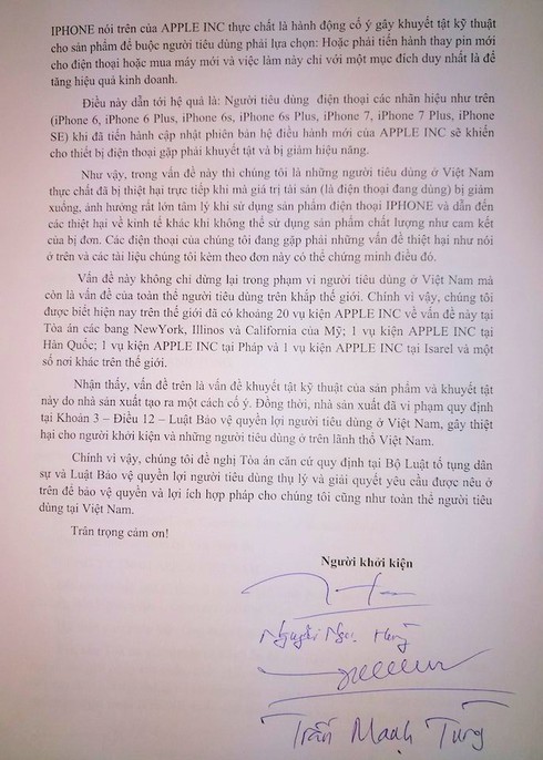 Việt Nam tập hợp đơn kiện Apple vì làm chậm iphone - ảnh 3