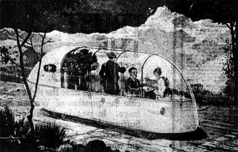 Một tranh minh họa cho thấy “Xe hơi của tương lai” xuất bản trong một bài viết trên Tạp chí Scientific American.