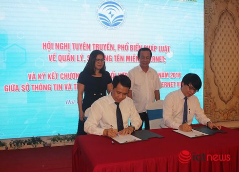 VNNIC ký hợp tác cùng Sở TT&TT Hải Dương tăng cường quản lý, phát triển tài nguyên Internet - ảnh 1