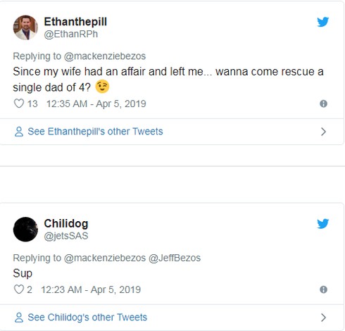 Hàng loạt đàn ông đổ xô vào Twitter vợ cũ CEO Amazon buông lời chọc ghẹo - ảnh 4