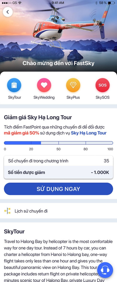 Fastgo sắp ra mắt dịch vụ gọi trực thăng trên ứng dụng di động | Fastgo sẽ ra mắt dịch vụ gọi trực thăng trên smartphone FastSky vào cuối tháng 4 | Từ cuối tháng 4/2019, có thể đặt dịch vụ gọi trực thăng trên smartphone FastSky