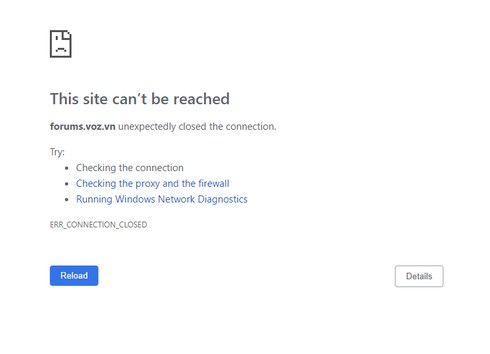 Diễn đàn vOz không thể truy cập gần 2 tháng nay, phải chăng đã bị