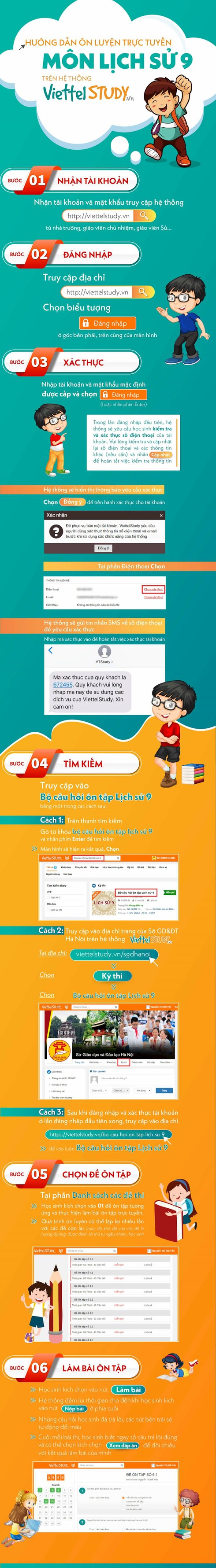 Ôn thi vào lớp 10 môn Lịch sử theo 24 bộ đề được Sở GD&ĐT Hà Nội đưa lên ViettelStudy.vn | 6 bước ôn luyện trực tuyến môn Lịch sử lớp 9 dành cho học sinh Hà Nội | Sở GD&ĐT hướng dẫn học sinh ôn luyện trực tuyến môn Lịch sử lớp 9