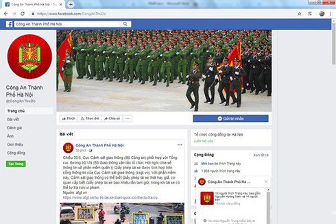 Công an Hà Nội mở kênh tiếp nhận thông tin về an ninh qua Facebook - ảnh 1