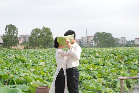Ngắm thiếu nữ Hà thành khoe sắc bên hoa sen - ảnh 12