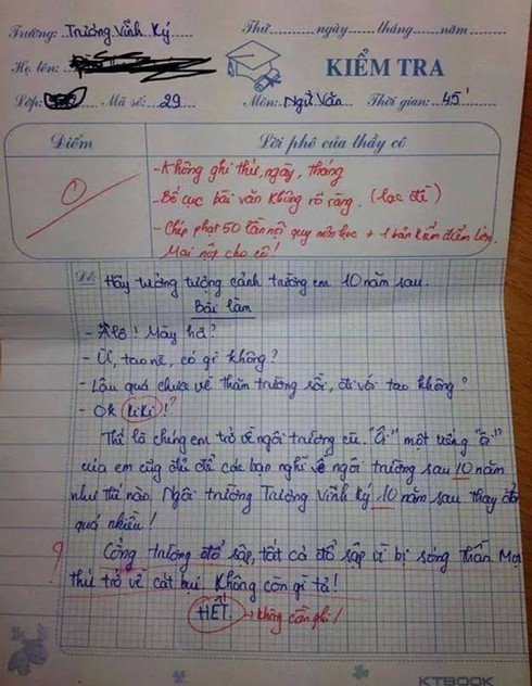 Những bài văn hồn nhiên cười ra nước mắt của học trò - ảnh 1