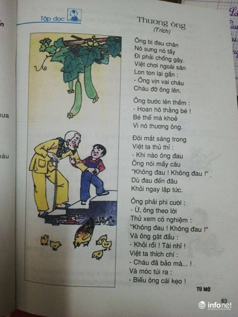 Tranh cãi nội dung bài thơ “Thương ông” trong Sách giáo khoa lớp 2 - ảnh 1