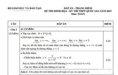 Kỳ thi THPT quốc gia: Bộ GDĐT công bố đề thi mẫu môn Toán - ảnh 4