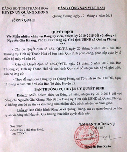 'Tòm tem' với cấp dưới, mất chức chủ tịch - ảnh 1