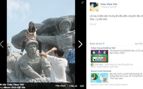 Phẫn nộ cảnh nữ sinh ngồi lên đầu tượng đài - ảnh 4