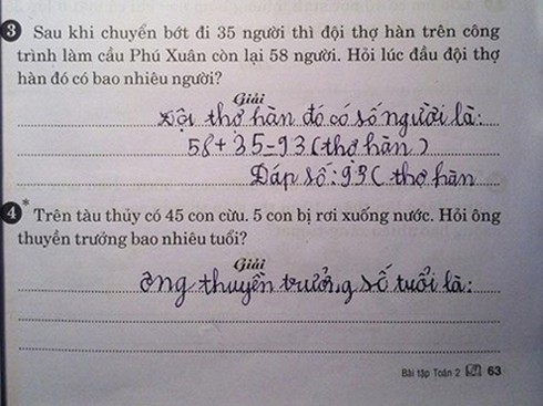 Bài toán tính tuổi thuyền trưởng: Tôi ủng hộ