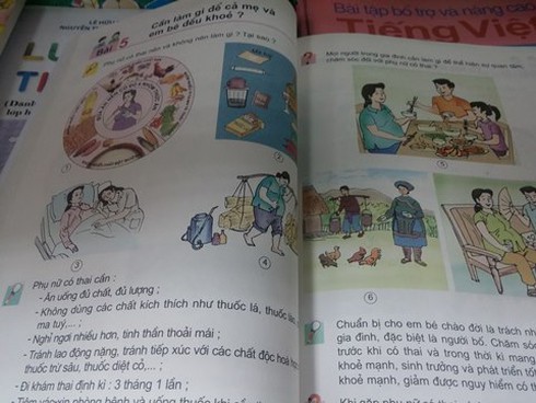 Sách lớp 5 đề cập chuyện phụ nữ có thai - ảnh 2
