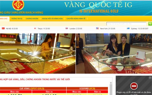 Đánh sập sàn vàng chui Công ty CP trang sức vàng quốc tế IG Hà Nội - ảnh 1