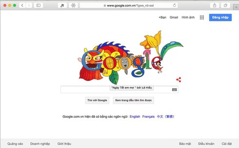 Google lấy tranh của trẻ em Việt Nam làm logo - ảnh 1