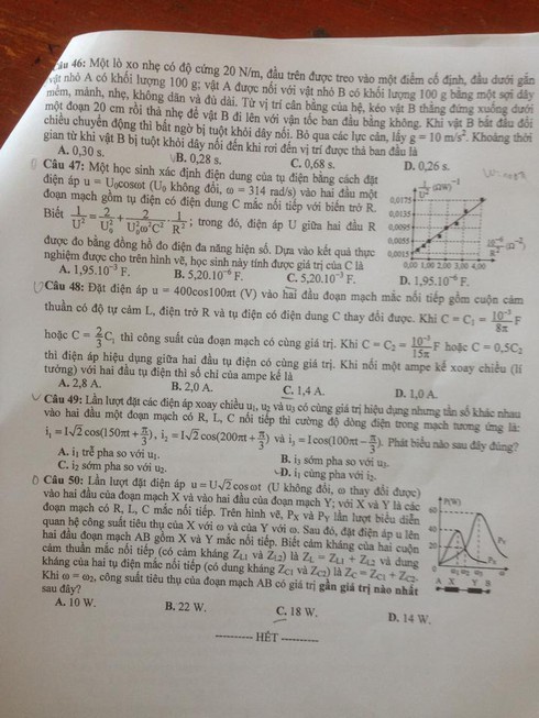 Đề thi môn Vật lý kỳ thi THPT quốc gia 2015 - ảnh 6