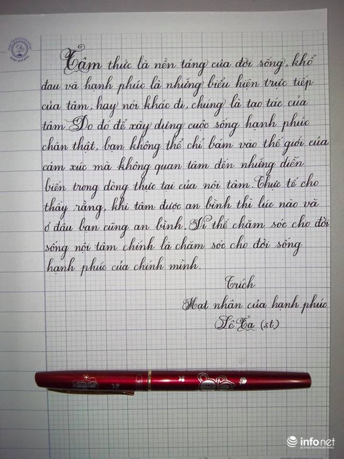 Chàng thạc sĩ phủ Thiên Trường viết chữ đẹp mê mẩn - ảnh 2