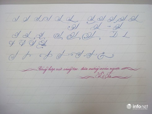 Chàng thạc sĩ phủ Thiên Trường viết chữ đẹp mê mẩn - ảnh 4